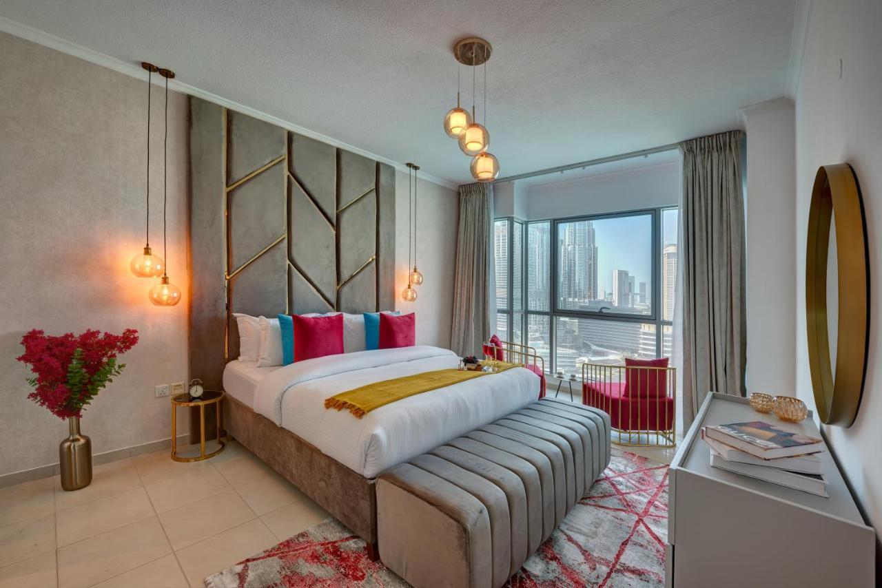 דובאי Durrani Homes - Luxe Living With Burj Khalifa And Fountain View - Third Room Without Partition מראה חיצוני תמונה